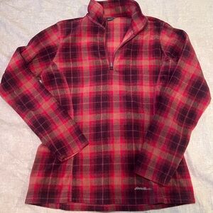 Plaid Quarter-Zip Pullover